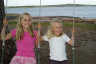 Anne and Maria on Knattholmen, July 5 2010